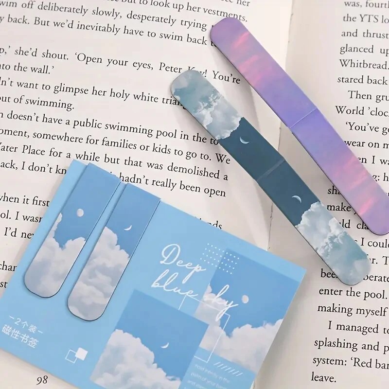 2Pcs Landscape Themed Magnetic - Bookmark Magnetic Clip 评论和价格