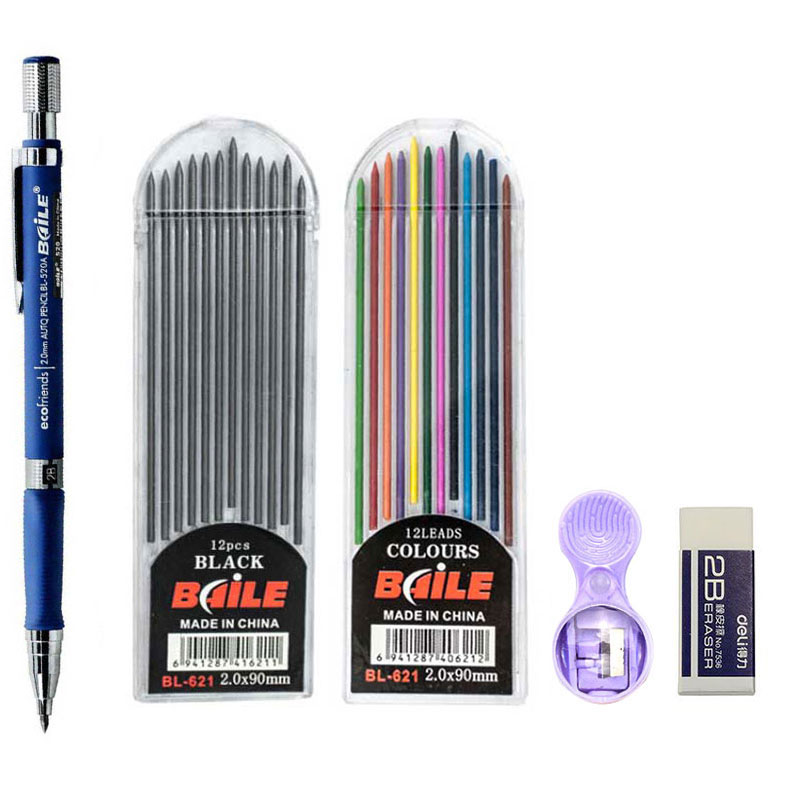 2.0mm Mechanical Pencil Set 2B - Staedtler Pencil Lumocolor 评论和价格