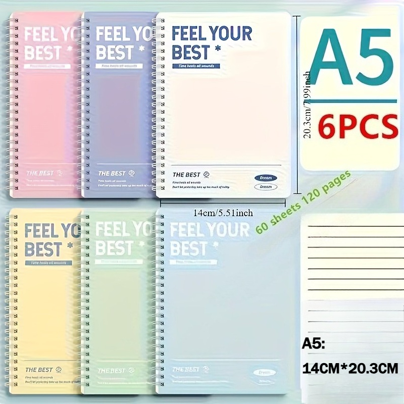 6pcs Spiral Notebook, Simple A - Graph Paper Pad 评论和价格
