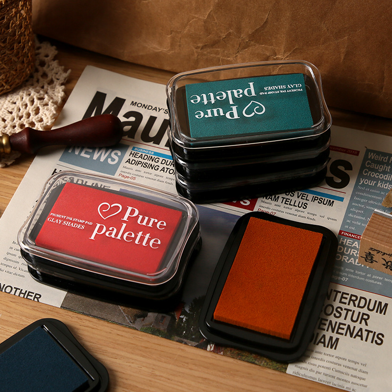 12 Colors Vintage Solid Color  - Self Inking Stamp 评论和价格