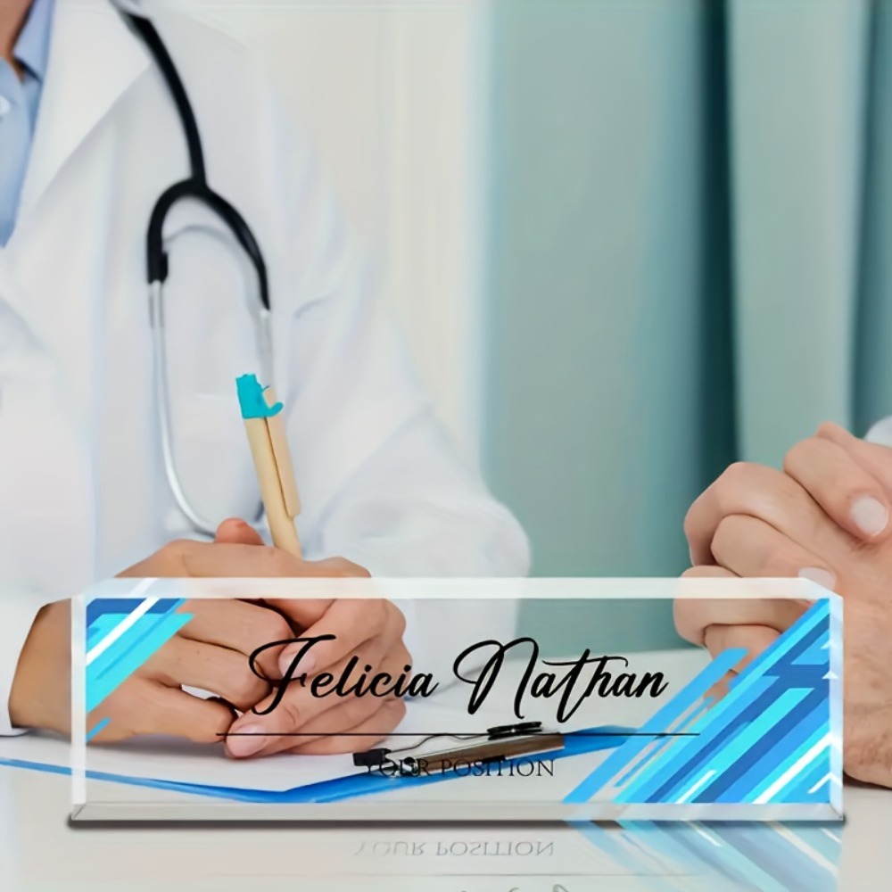 1pc Custom Acrylic Desk Namepl - Desk Name Plate 评论和价格