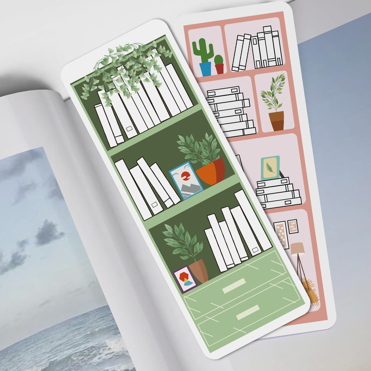 10 Pcs Cute Bookshelf Illustra - Stationery Office 评论和价格